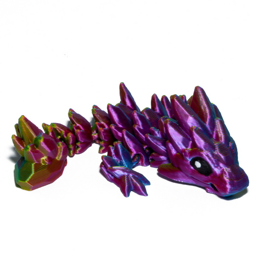 Gem dragon keychain - Blue-yellow-fuschia