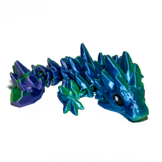 Gem Dragon keychain - Blue-Purple-Yellow