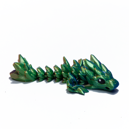 Gem Dragon keychain - Blue-Green-Orange