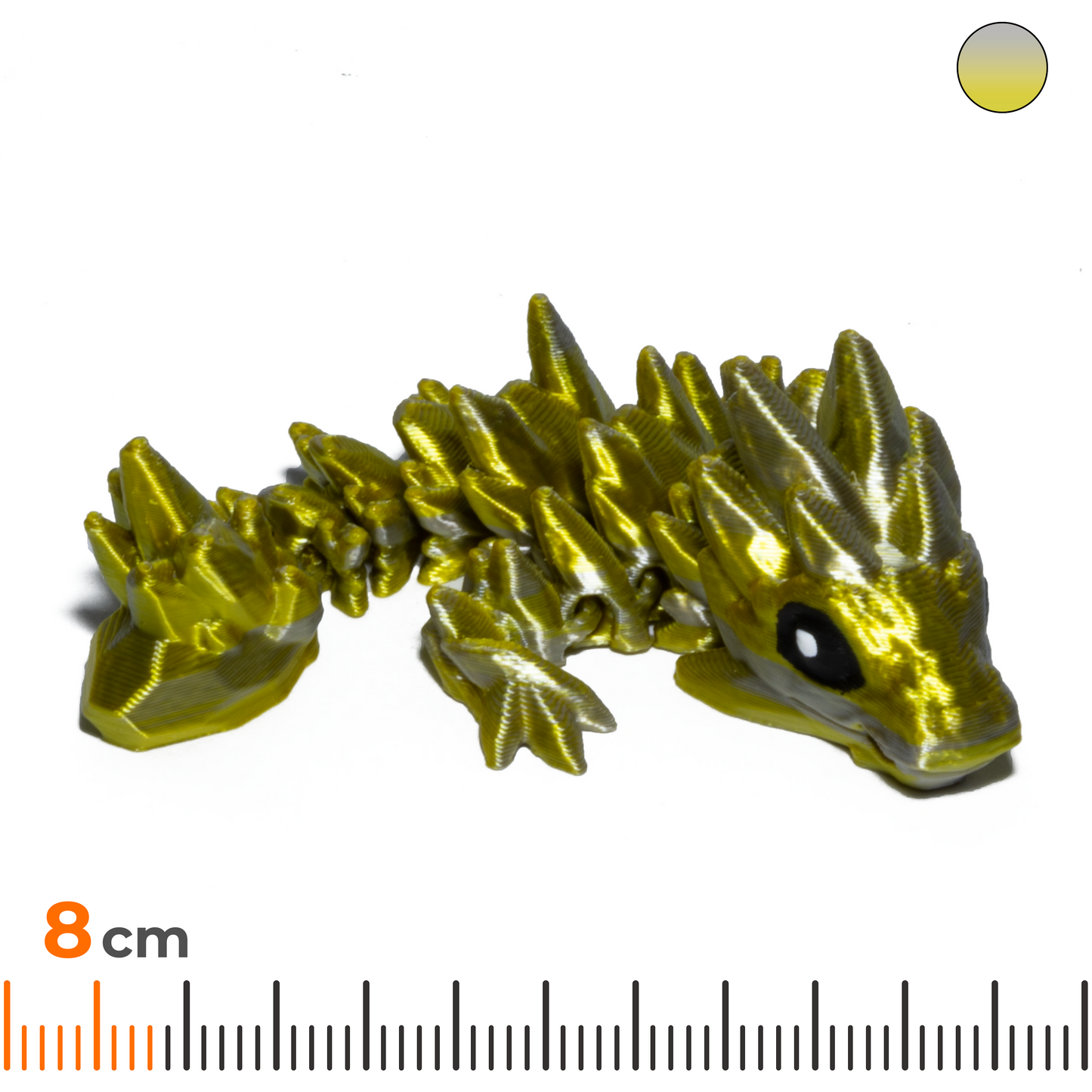 Gem Dragon keychain - Gold-Silver