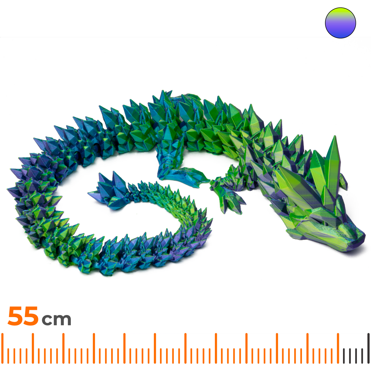 Crystal Dragon Adult - Blue-Purple-Yellow