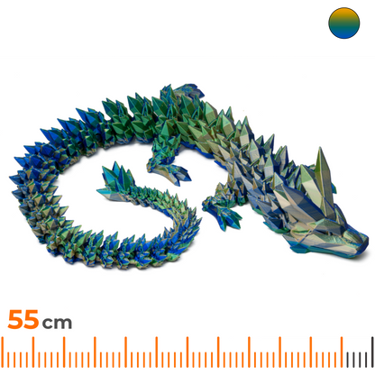 Crystal Dragon Adult - Blue-Green-Orange