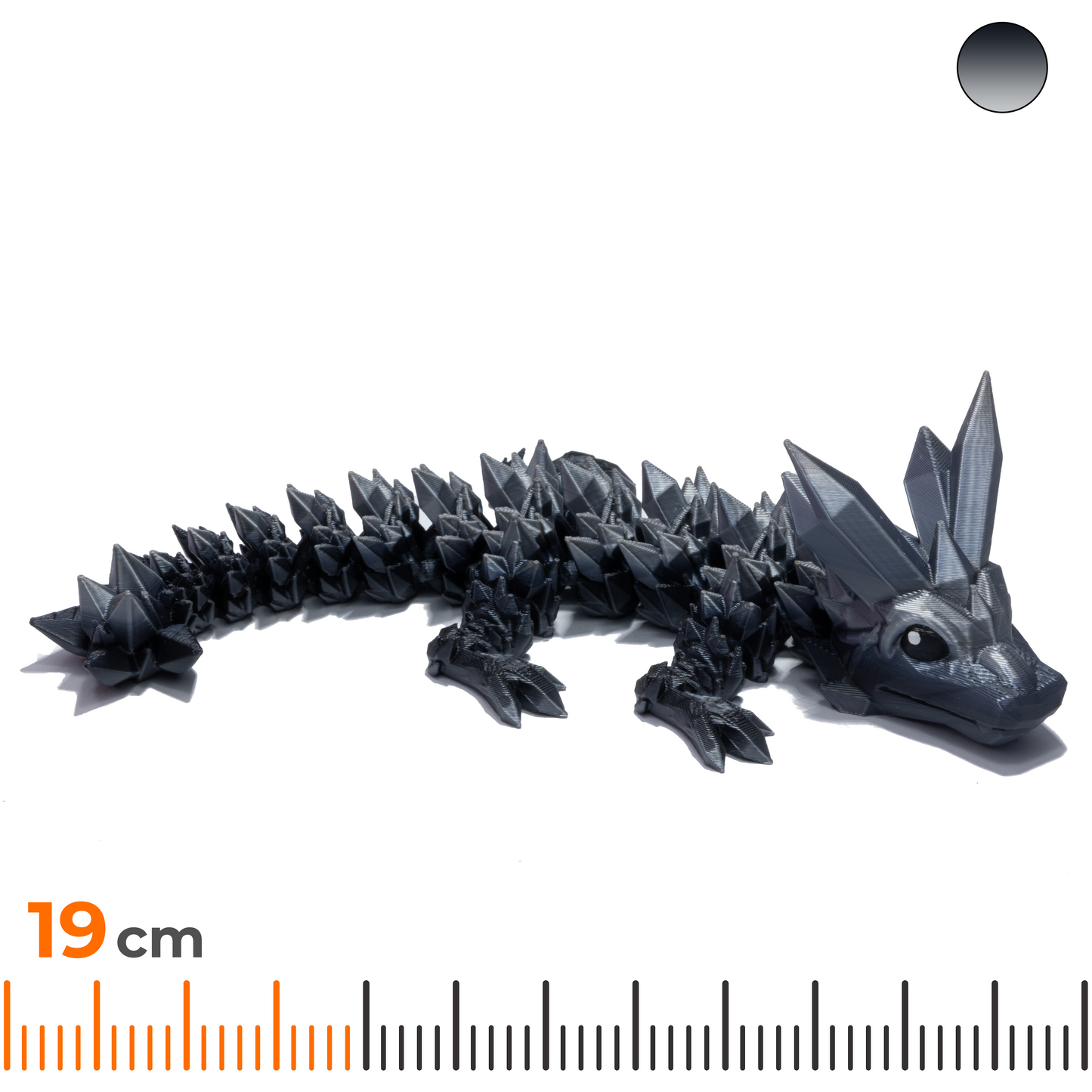 Crystal Baby Dragon - Black-white