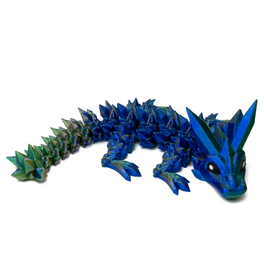 Crystal Baby Dragon - Blue-Green-Orange