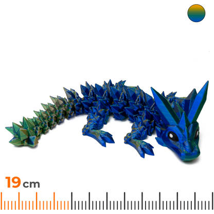 Crystal Baby Dragon - Blue-Green-Orange