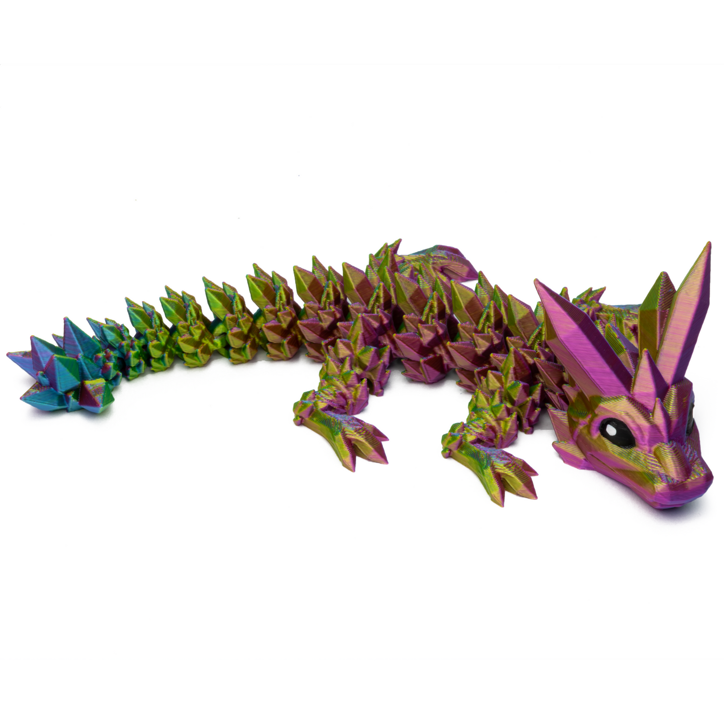 Crystal Baby Dragon - Blue-yellow-fuchsia