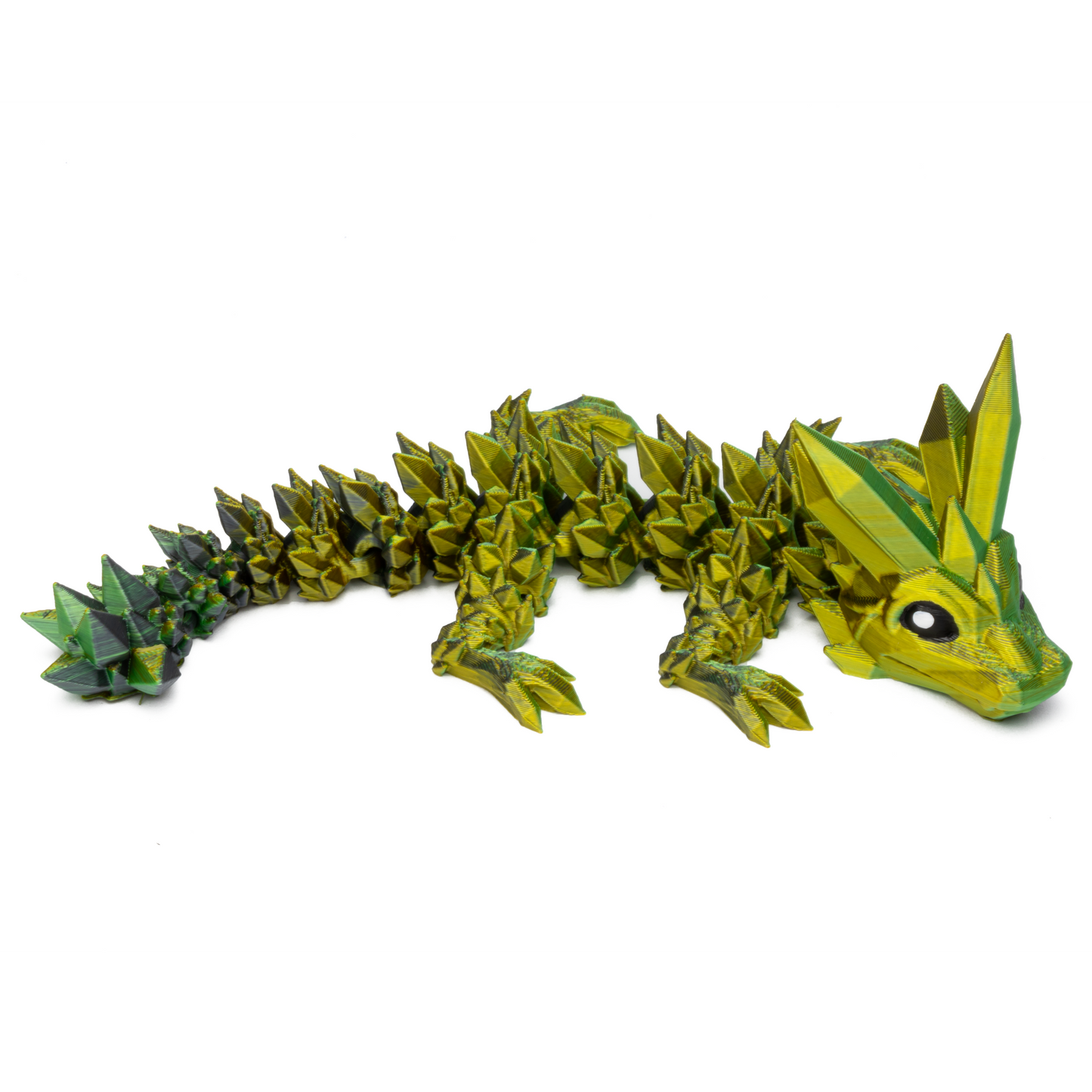 Crystal Baby Dragon - Gold-Green-Black