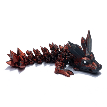 Crystal Dragon keychain - Red-Black