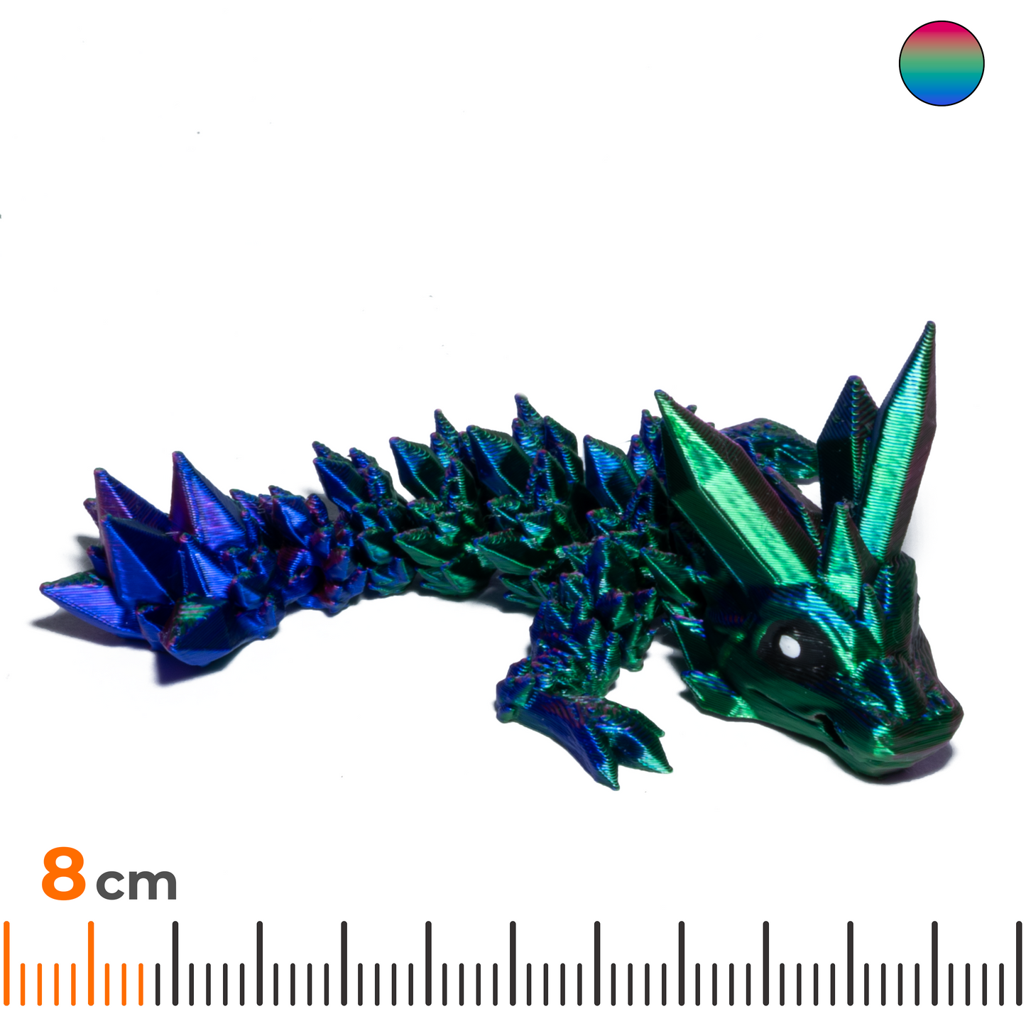 Crystal Dragon keychain - Red-Green-Blue