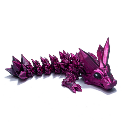 Crystal Dragon keychain - Purple-Black