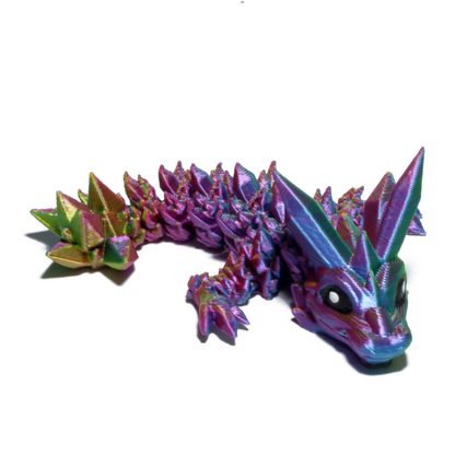 Crystal Dragon keychain - Blue-Yellow-Fuchsia