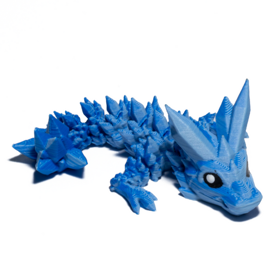 Crystal Dragon keychain - Ice Blue