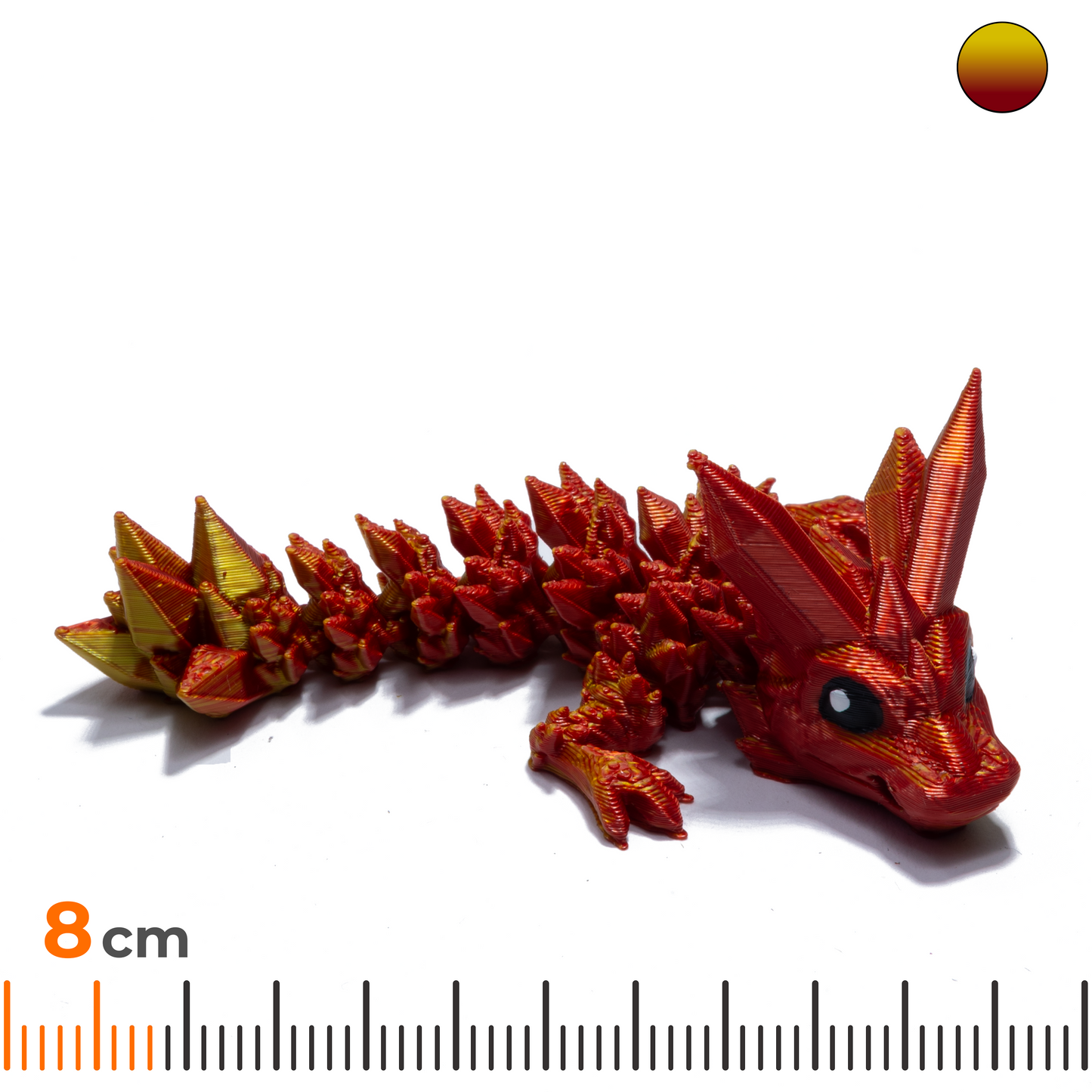 Crystal Dragon keychain - Fire