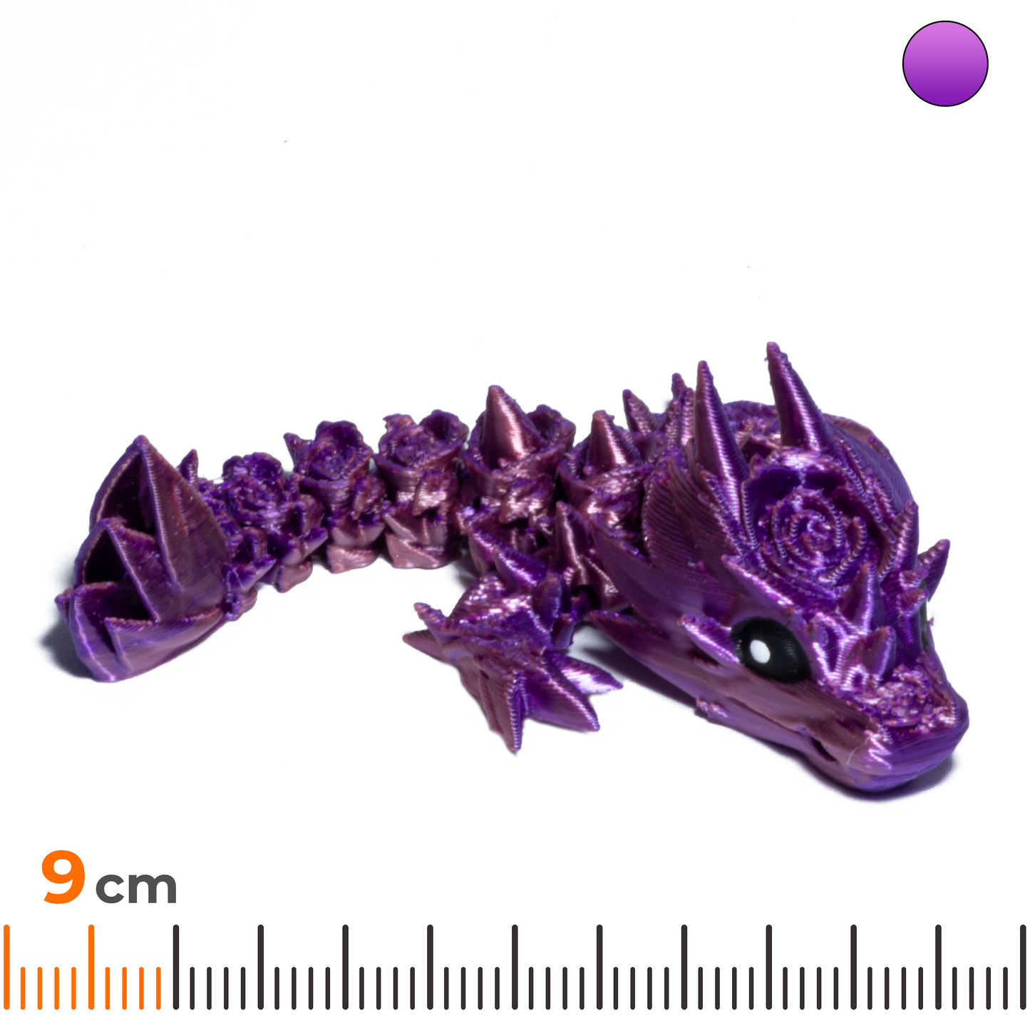 Flower dragon keychain - Pink-purple