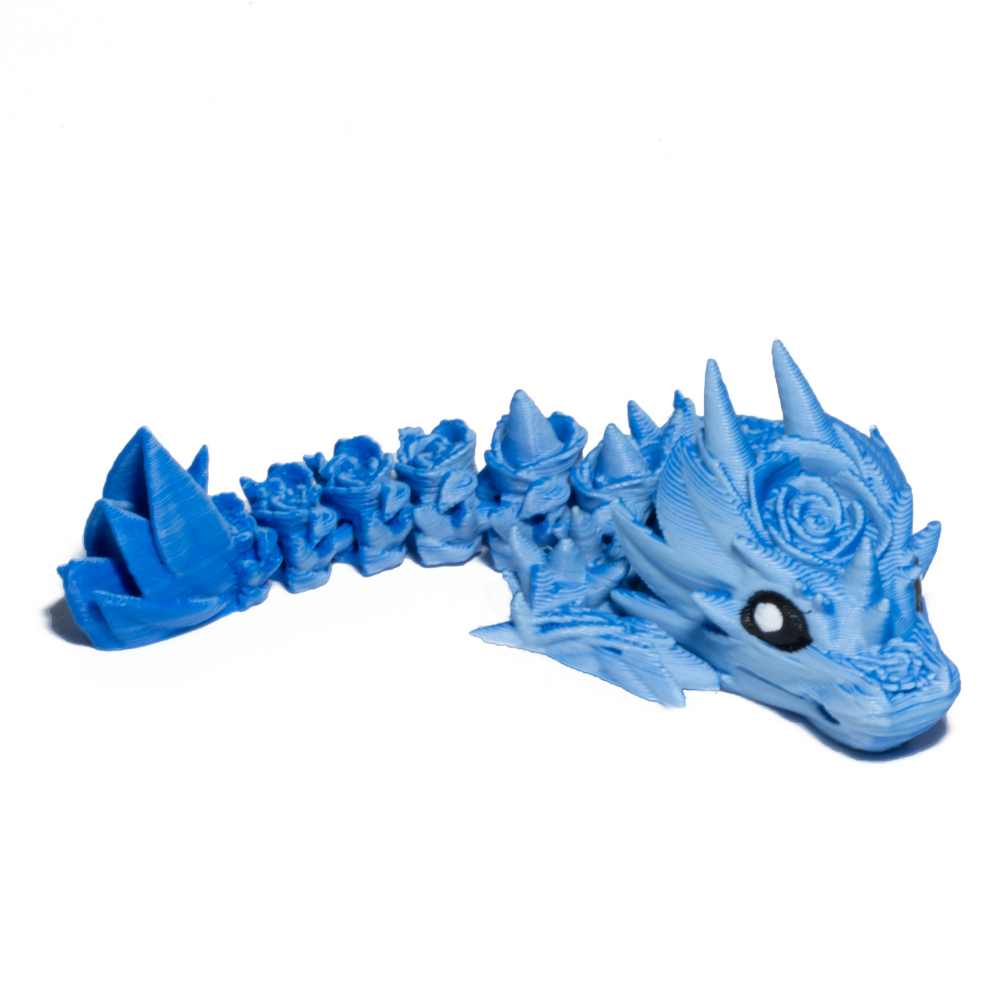 Flower Dragon keychain - Ice Blue (Matte)