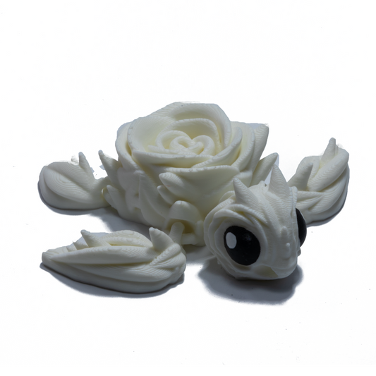 Flower turtle pendant - White