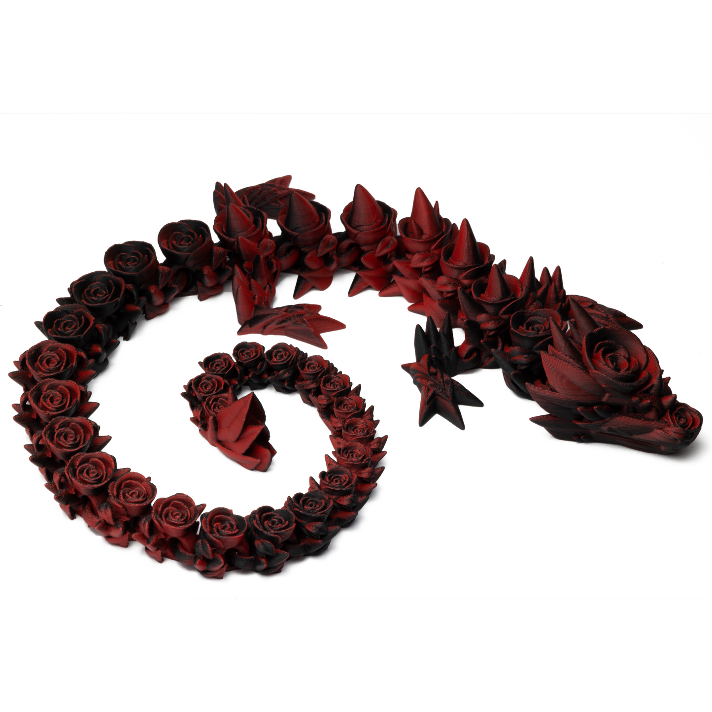 Flower Dragon Adult - Red-Black (Matte)