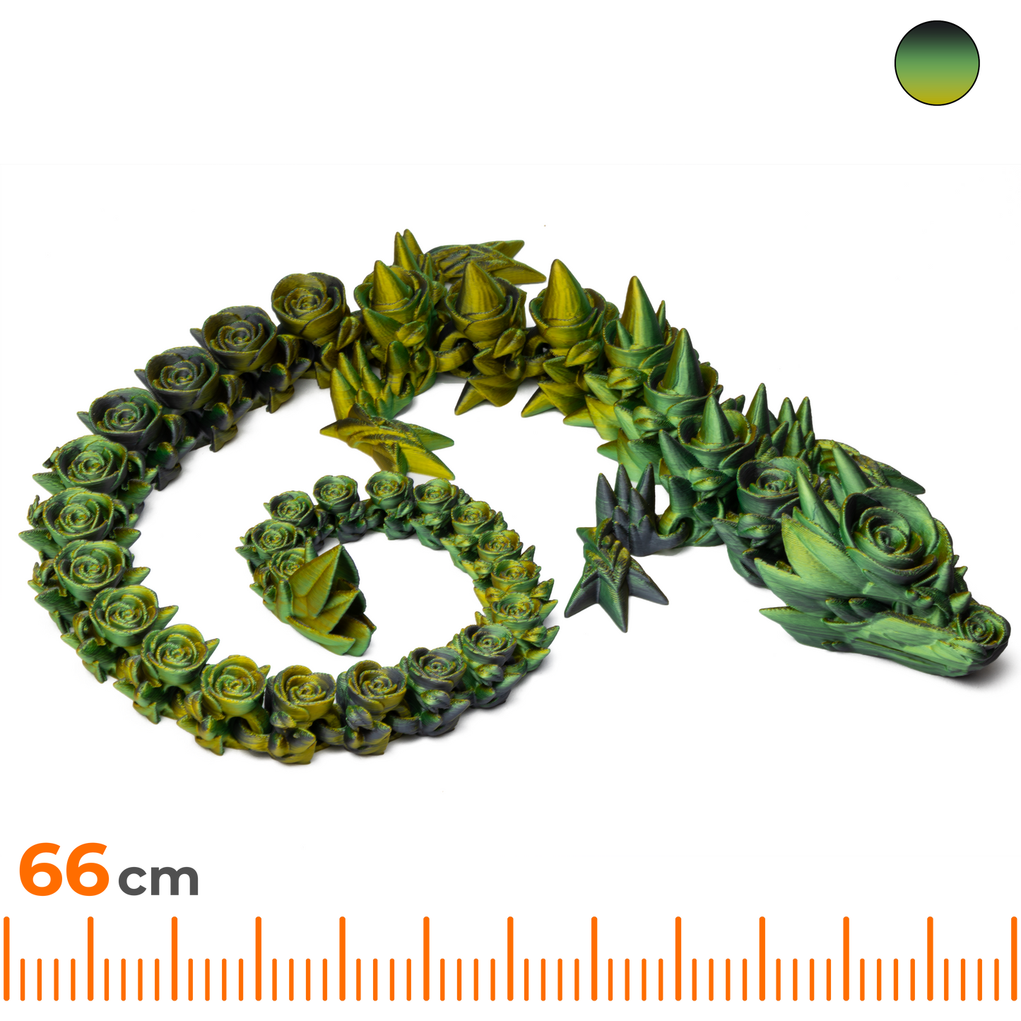 Flower Dragon Adult - Gold-Green-Black