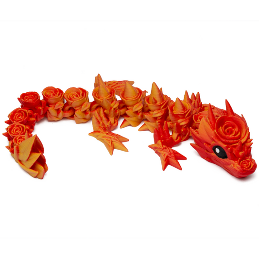 Floral Baby Dragon - Red-Yellow (Matte)