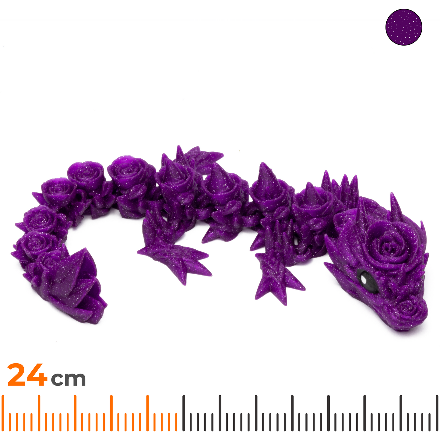 Floral Baby Dragon - Shimmering Purple