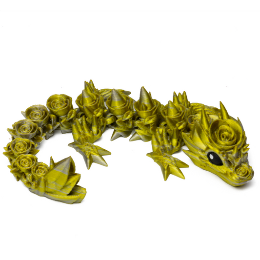 Floral Baby Dragon - Gold and Silver