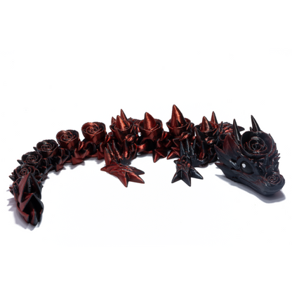 Floral Baby Dragon - Red-Black