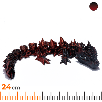 Floral Baby Dragon - Red-Black