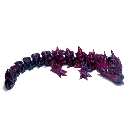 Floral Baby Dragon - Purple-Blue