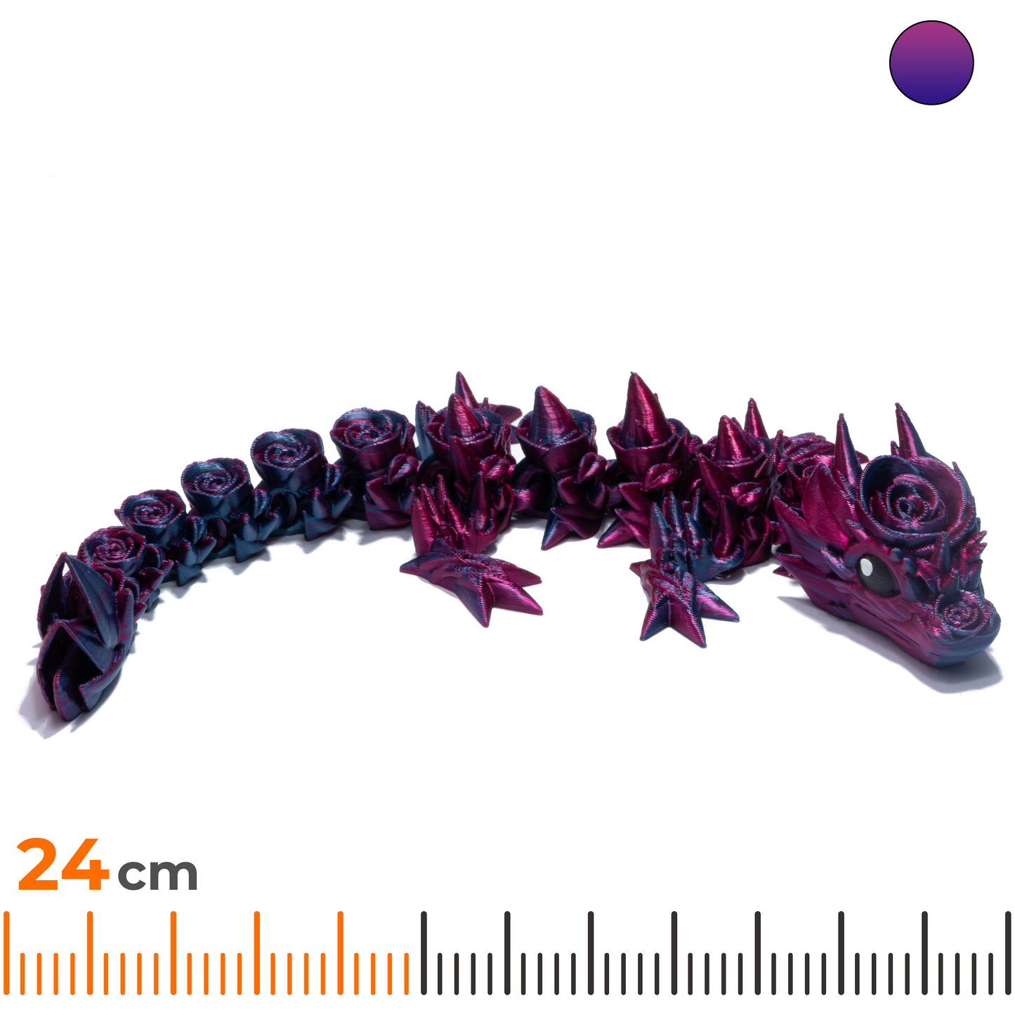 Floral Baby Dragon - Purple-Blue