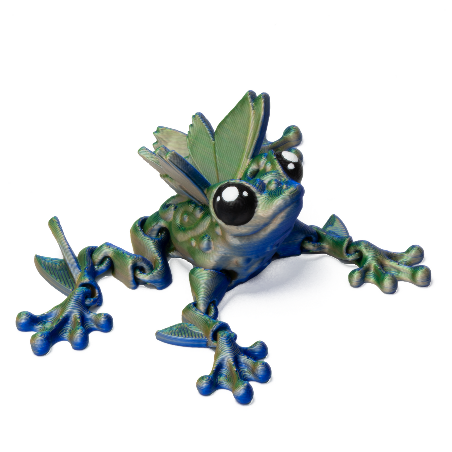 Butterfly frog - Blue-green-orange