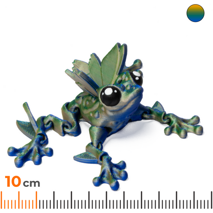 Butterfly frog - Blue-green-orange