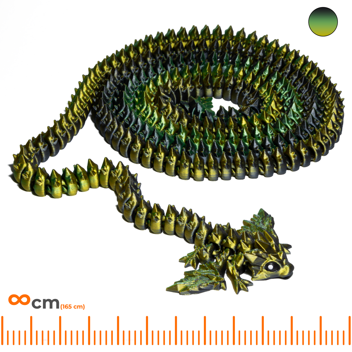 Infinity Tailed Monster - Gold-Green-Black