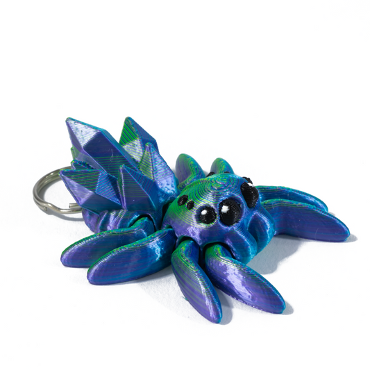 Crystal spider - Blue-purple-yellow